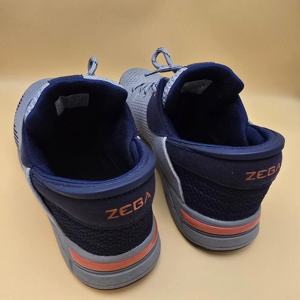 Zeba Hands-Free‎ Shoes Gray Blue Orange Mens 11 Slip On Walking Sneakers Knit